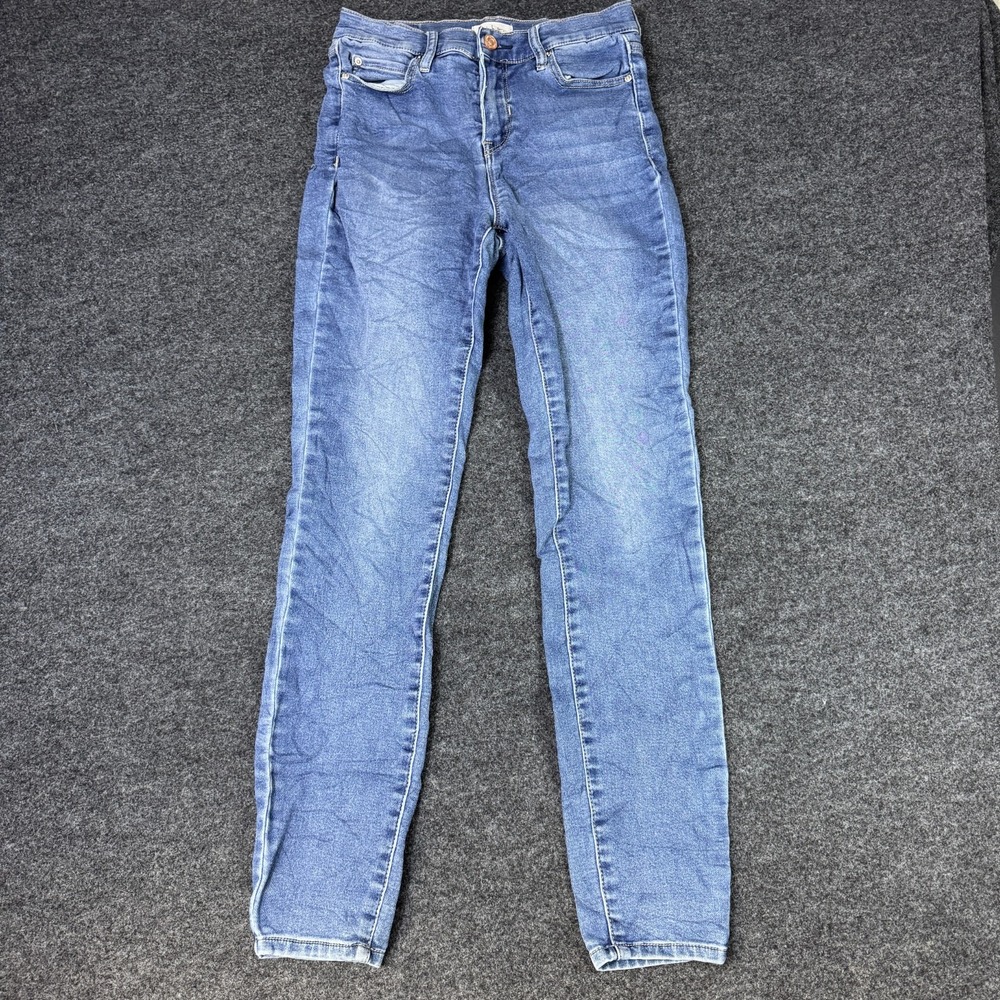 Nicole Miller New York Soho High Rise Skinny Jeans Womens 4 Blue Denim Cotton